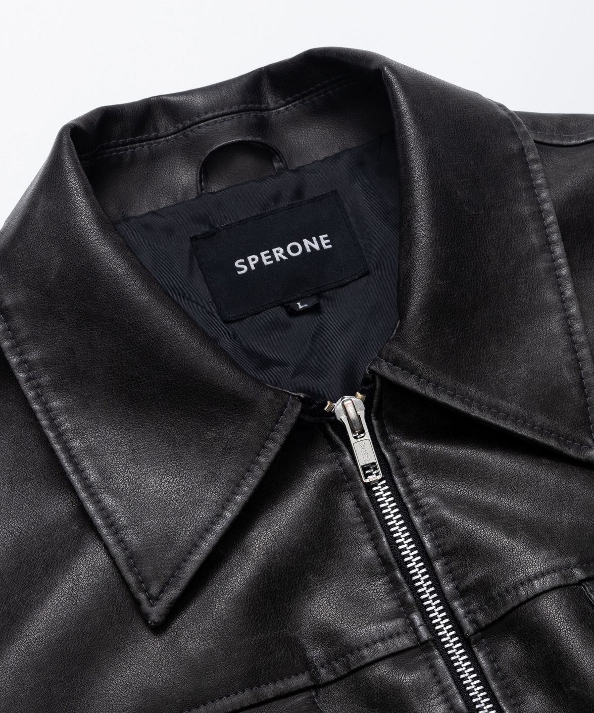 스페로네(SPERONE) 워시드 레더 자켓