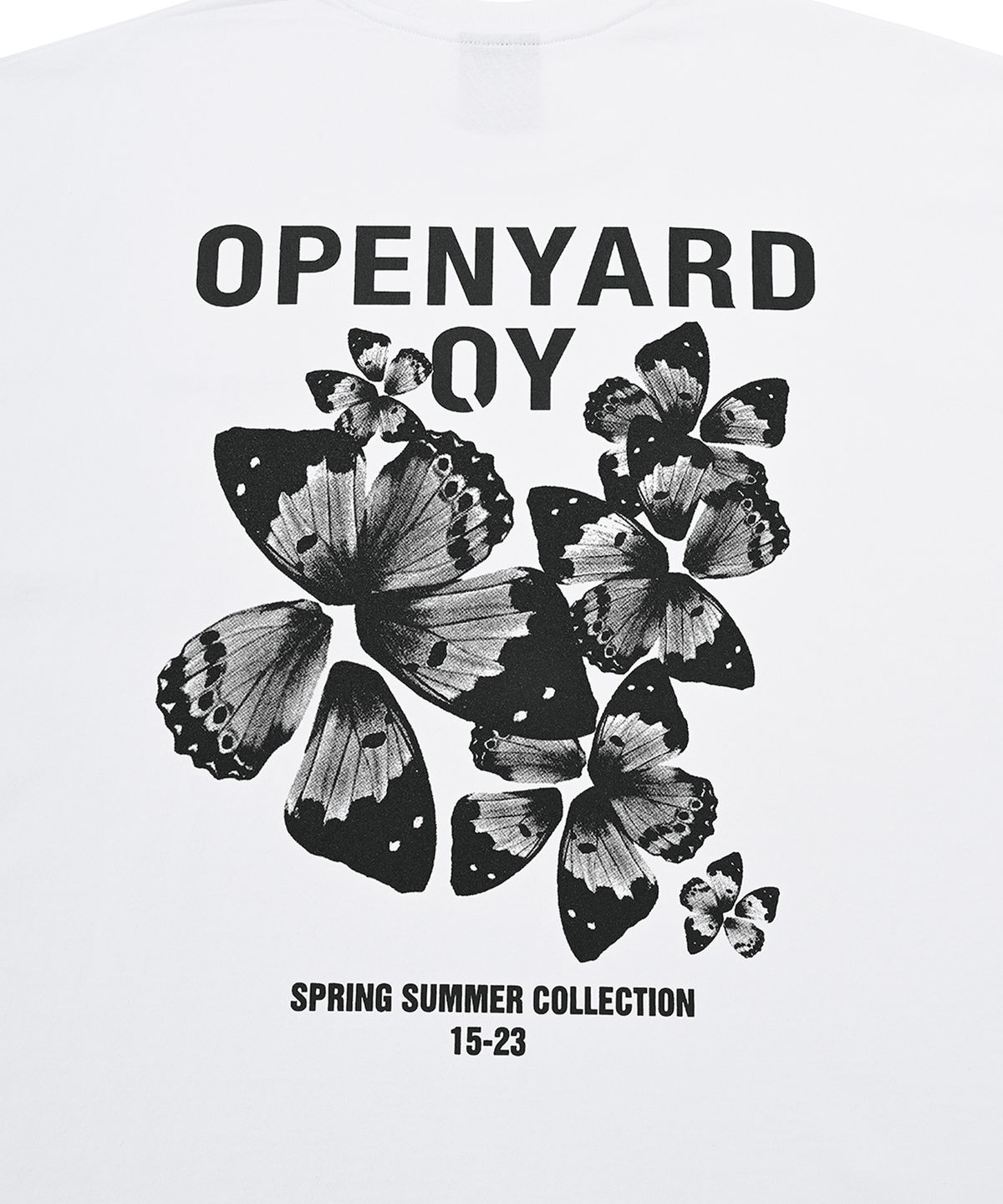 오픈야드(오와이)(OPENYARD(OY)) 버터플라이 로고 롱 슬리브-화이트