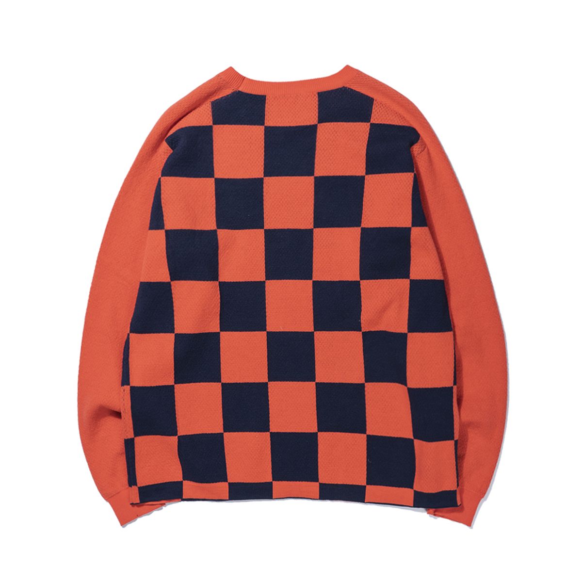 엑스트라오디너리(EXTRAORDINARY) CHECKBOARD SWEATER  ORANGE
