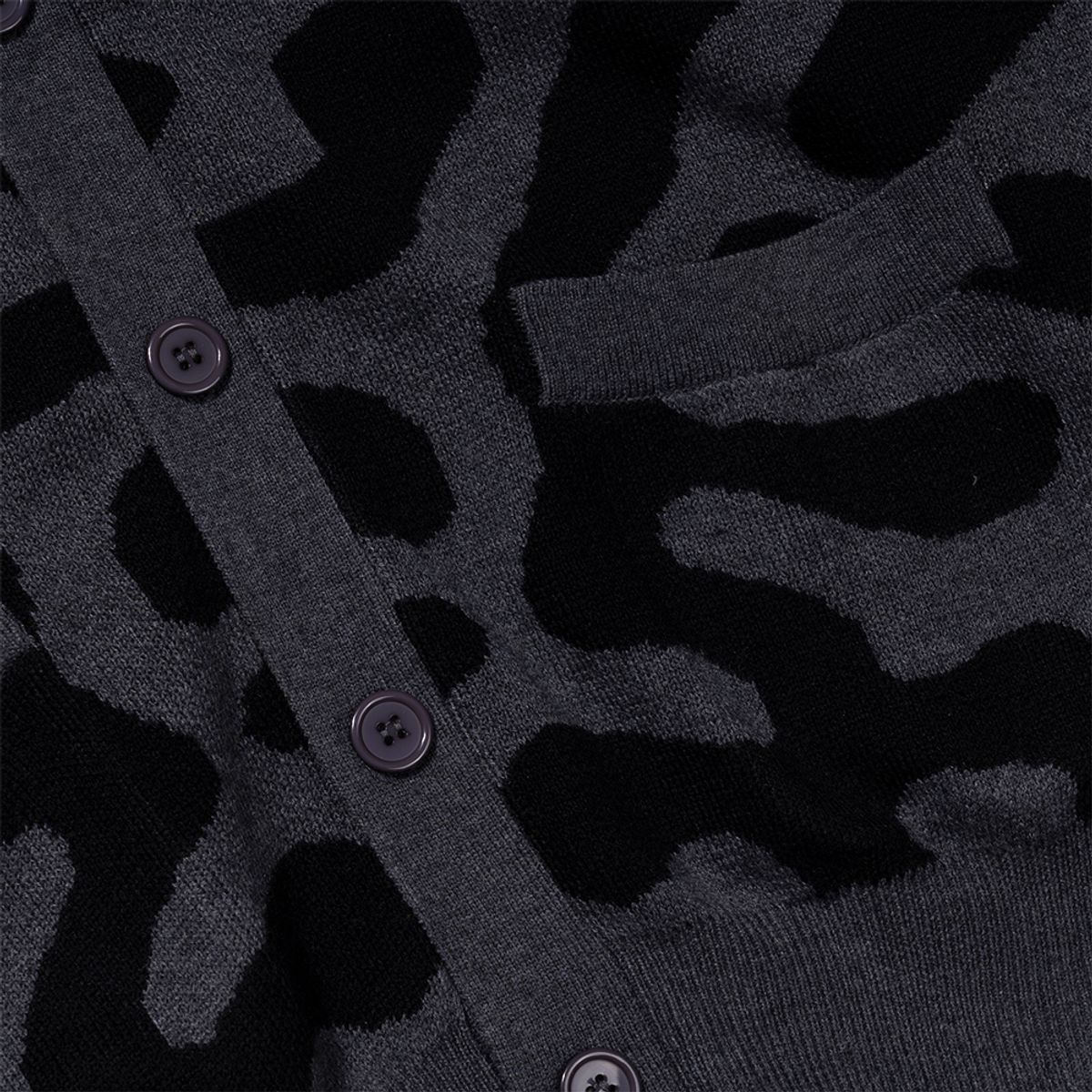 엑스트라오디너리(EXTRAORDINARY) PATTERN CARDIGAN  CHARCOAL