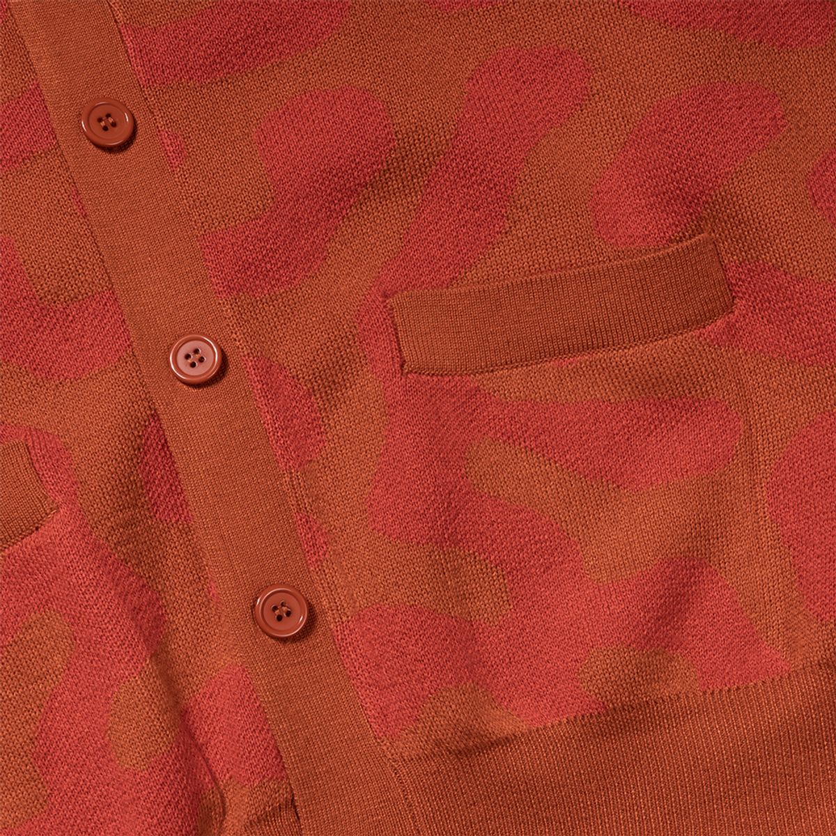 엑스트라오디너리(EXTRAORDINARY) PATTERN CARDIGAN  ORANGE
