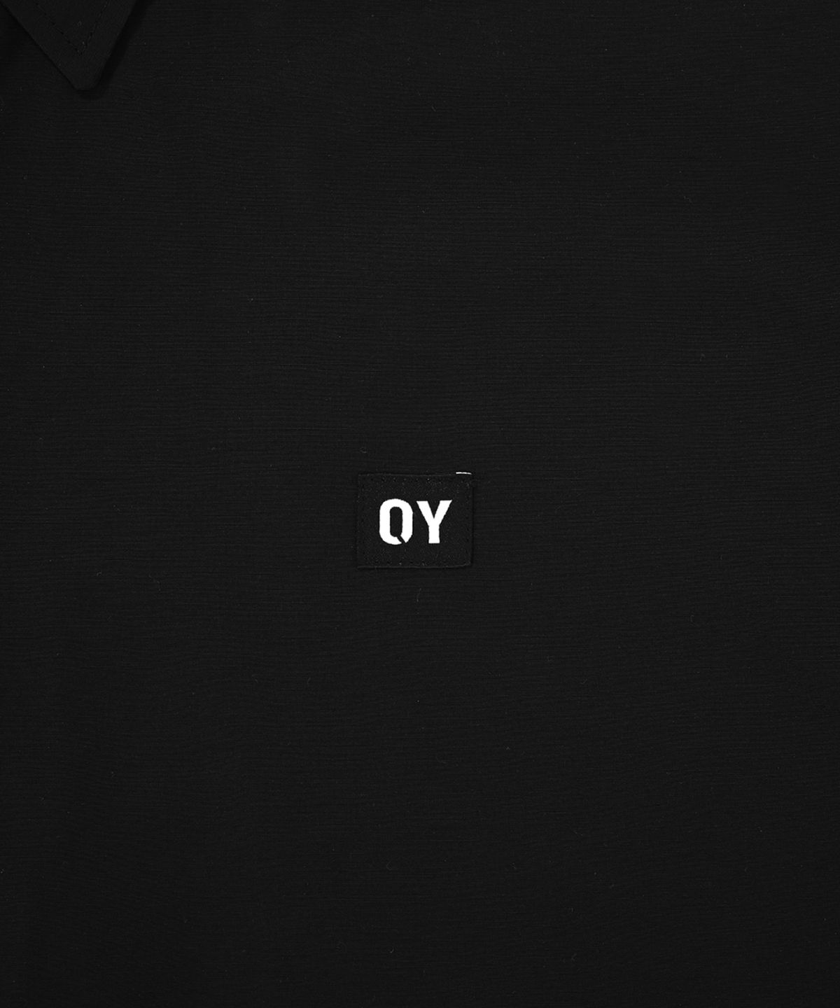 오픈야드(오와이)(OPENYARD(OY)) 커브 라인 지퍼 셔츠-블랙