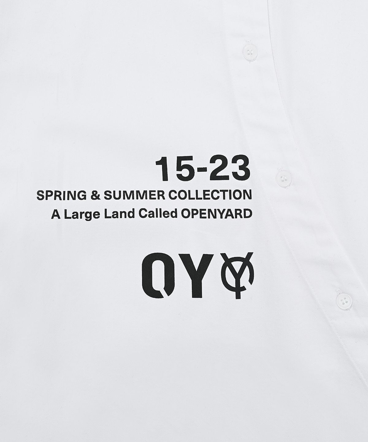 오픈야드(오와이)(OPENYARD(OY)) 커브 라인 셔츠-화이트