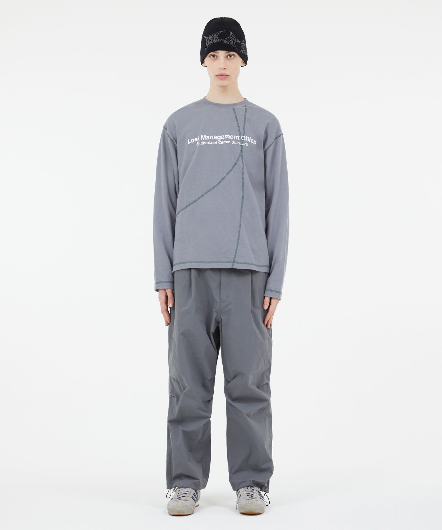 [ LMC ]★CNTRST CURVED LONG SLV TEE MUSINSA | LMC CNTRST CURVED LONG SLV TEE charcoal
