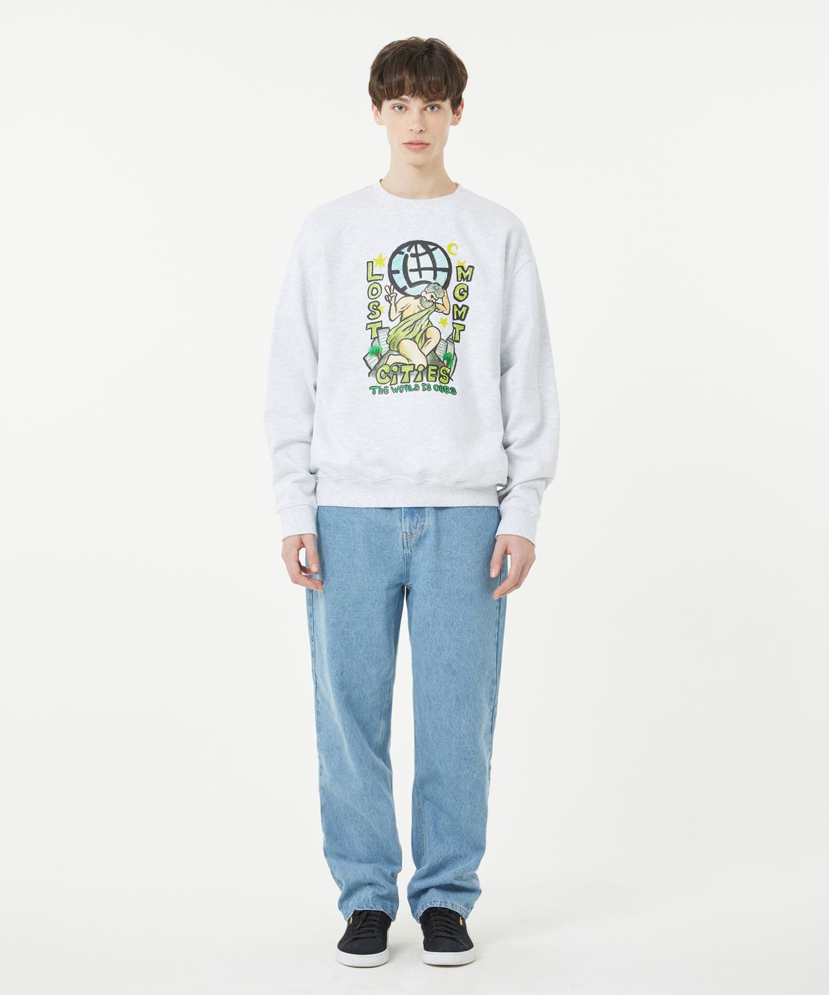 엘엠씨(LMC) CRAYON ATLAS SWEATSHIRT light heather gray