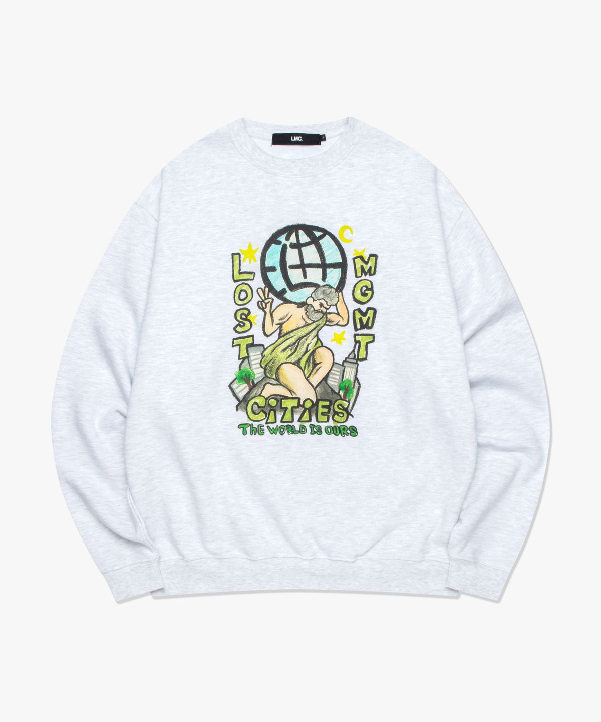 엘엠씨(LMC) CRAYON ATLAS SWEATSHIRT light heather gray