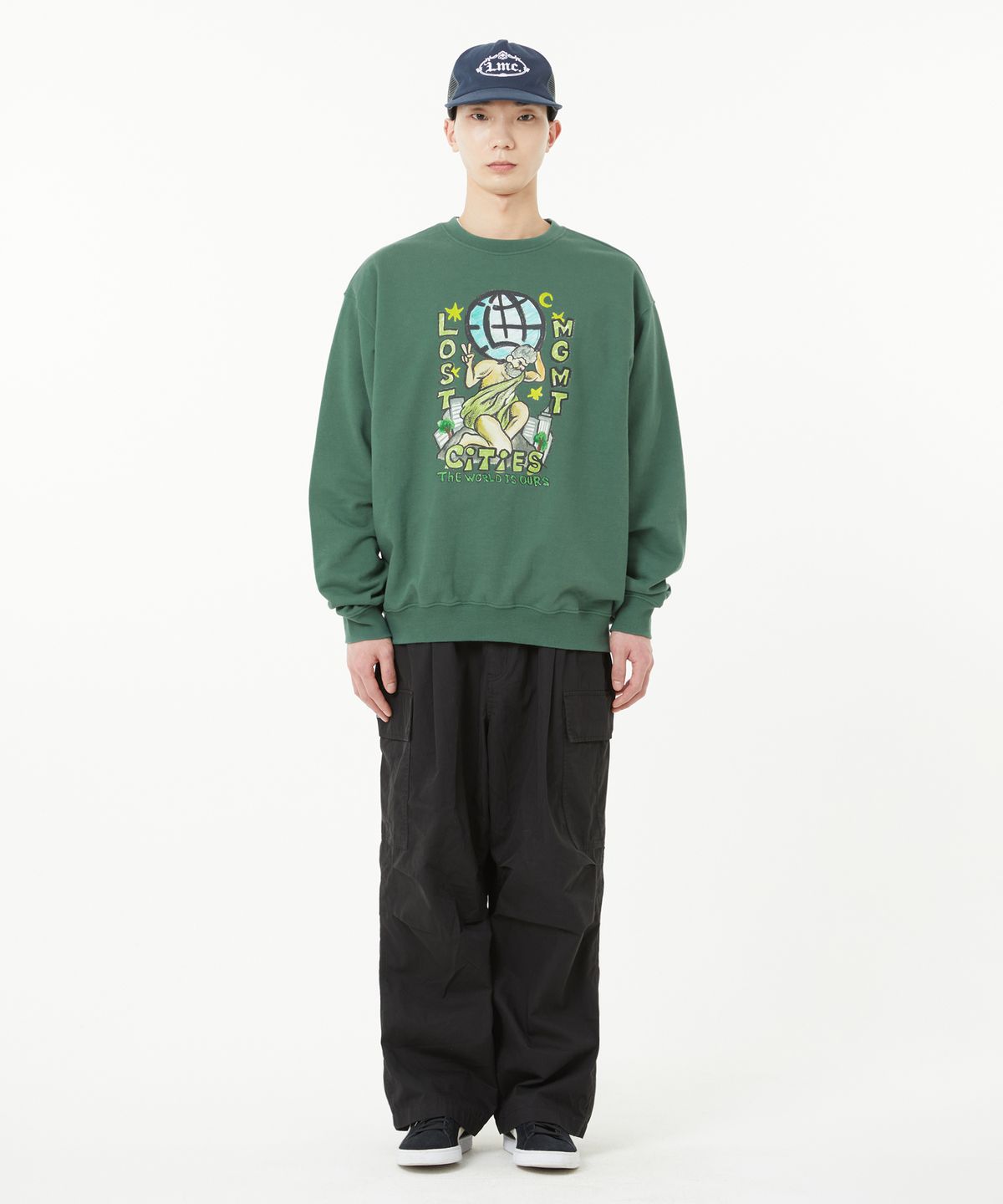 엘엠씨(LMC) CRAYON ATLAS SWEATSHIRT dark green