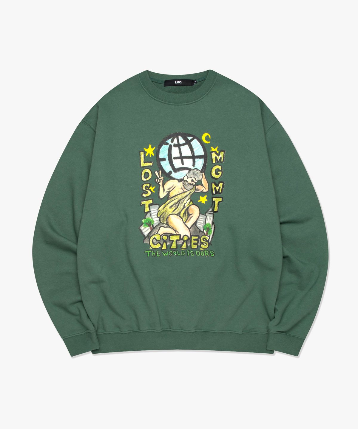 엘엠씨(LMC) CRAYON ATLAS SWEATSHIRT dark green