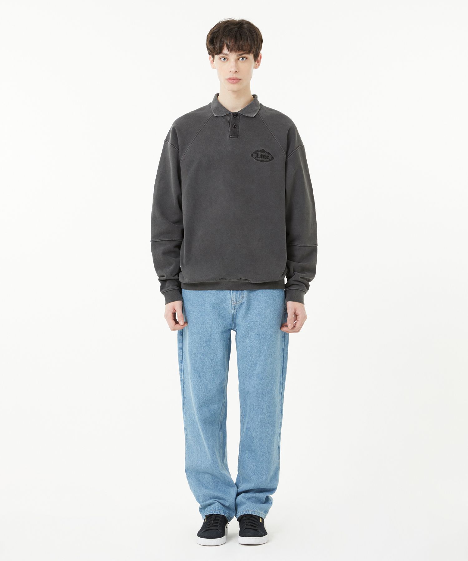 Tシャツ・カットソー LMC OVERDYED GOTHIC OVAL COLLAR SWEATSHIRT beige 0LM23SSW102 엘엠씨 LMC - 스트릿 컬쳐 기반 & 패션 브랜드