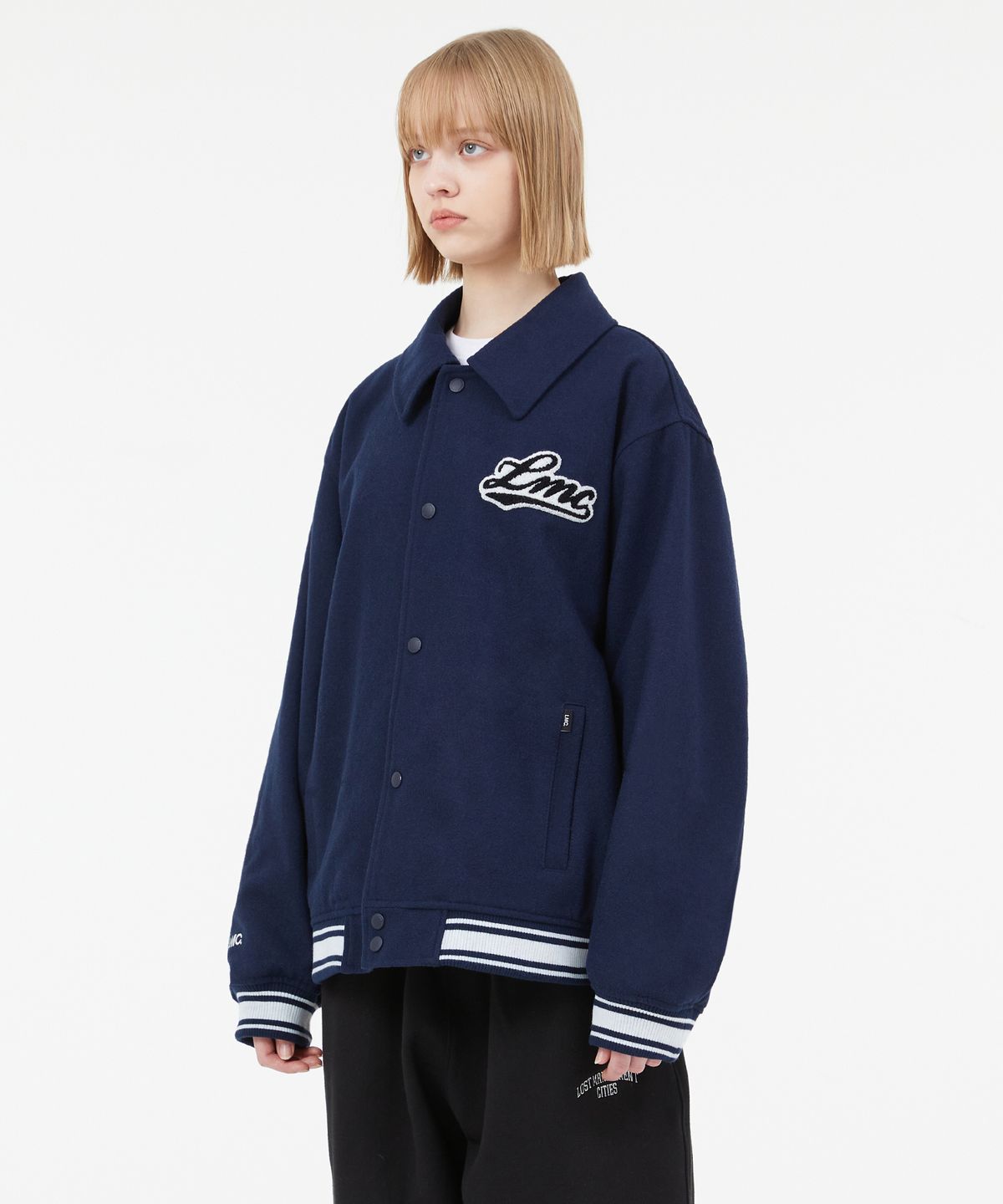엘엠씨(LMC) CLASSIC WOOL VARSITY JACKET dark green