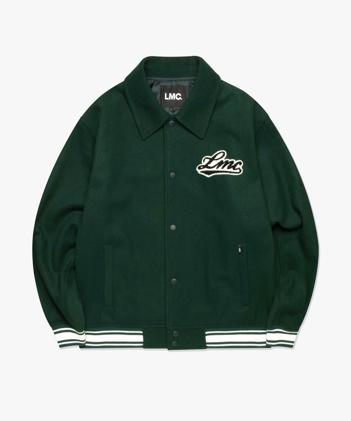 엘엠씨(LMC) CLASSIC WOOL VARSITY JACKET dark green