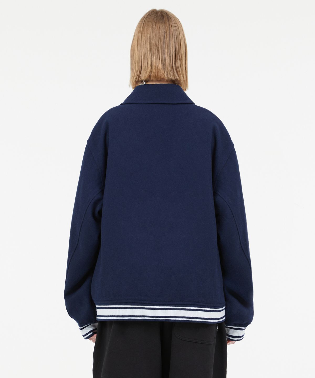 엘엠씨(LMC) CLASSIC WOOL VARSITY JACKET navy
