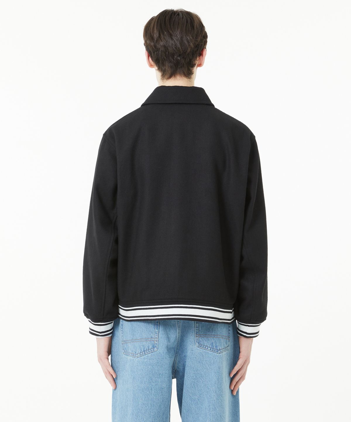 엘엠씨(LMC) CLASSIC WOOL VARSITY JACKET black