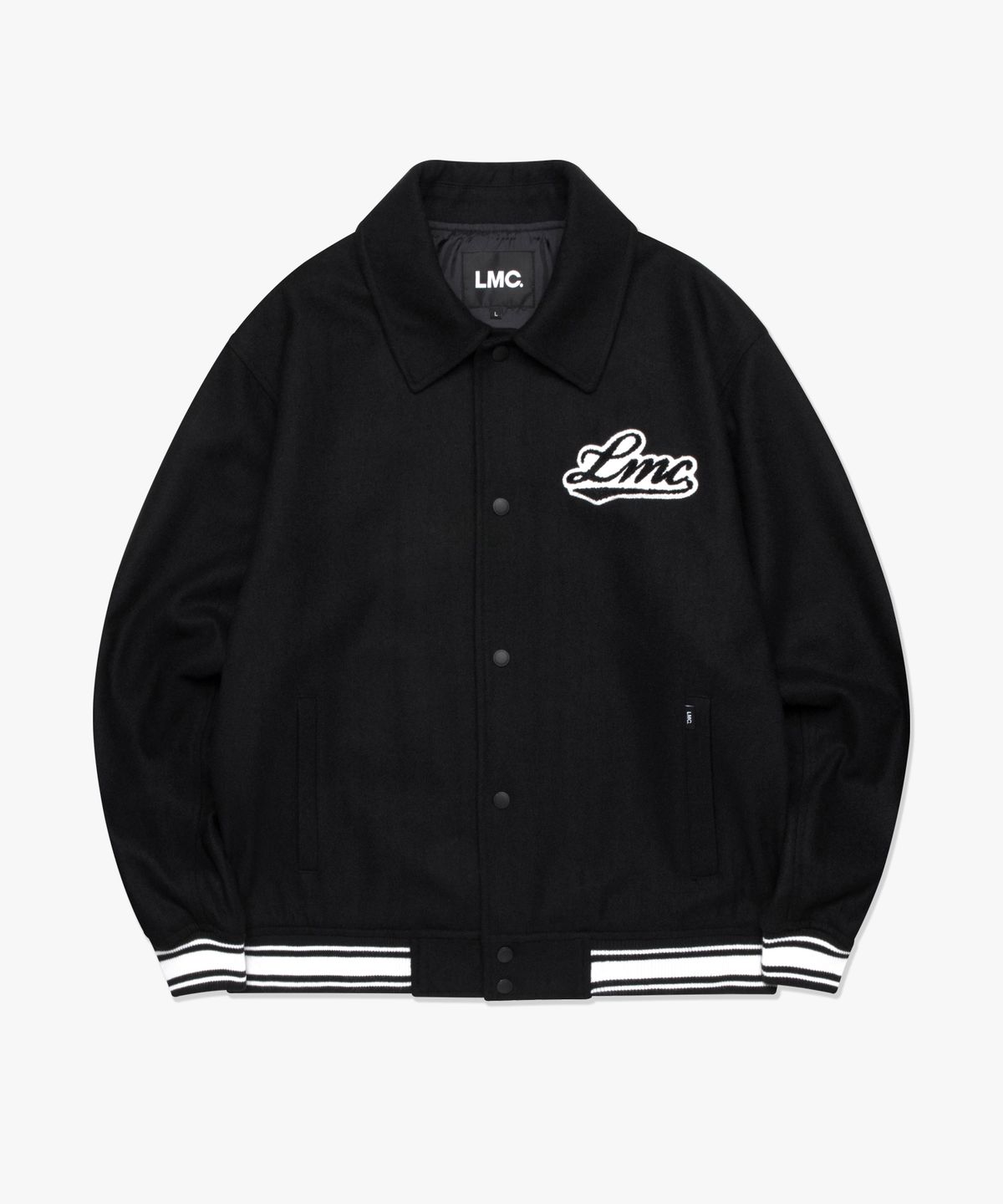 엘엠씨(LMC) CLASSIC WOOL VARSITY JACKET black