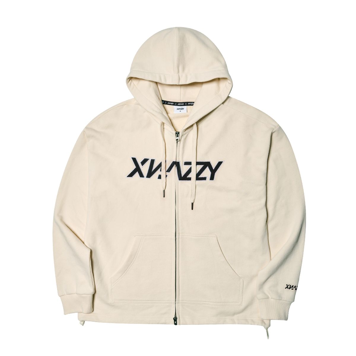 엑스네지(XNAZZY) 투웨이 스포티 후드집업 XN23SPMHD01 CREAM