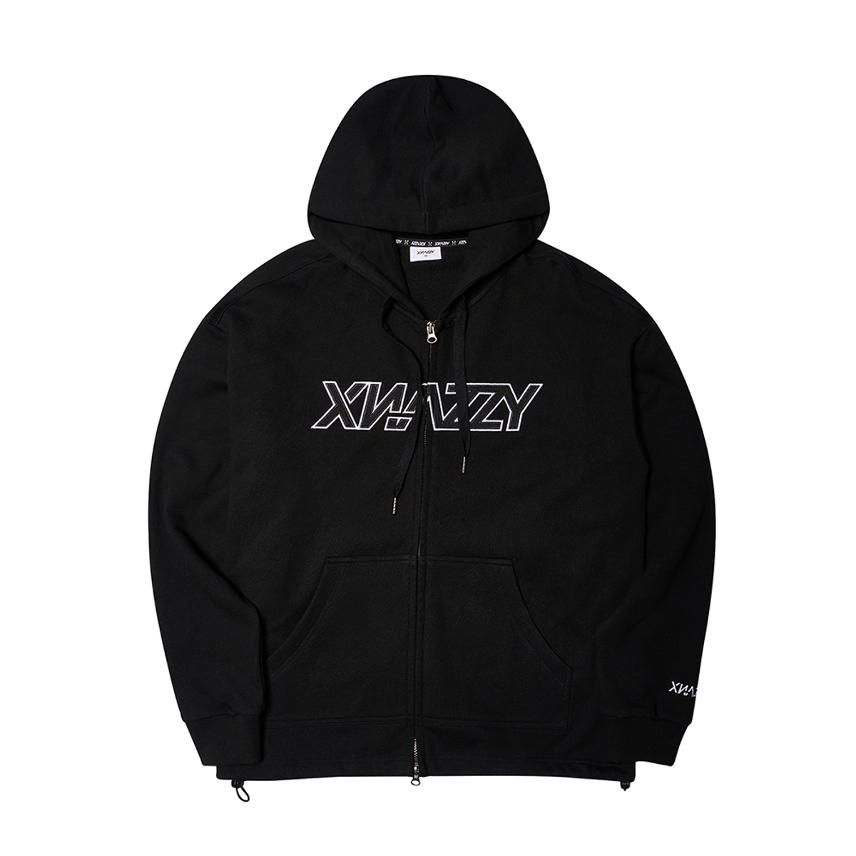 엑스네지(XNAZZY) 투웨이 스포티 후드집업 XN23SPMHD01 BLACK