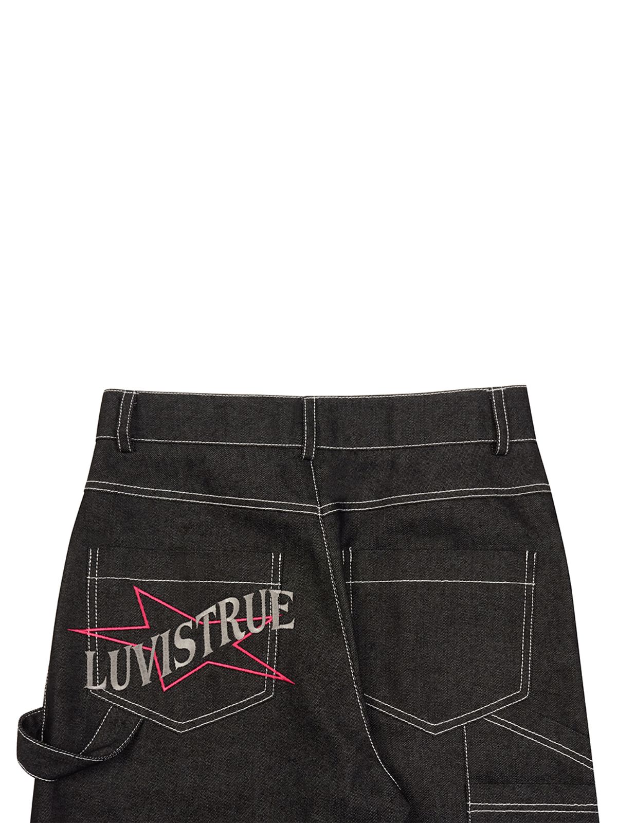 러브이즈트루(LUVISTRUE) DN STAR CARPENTER PANTS(BLACK)