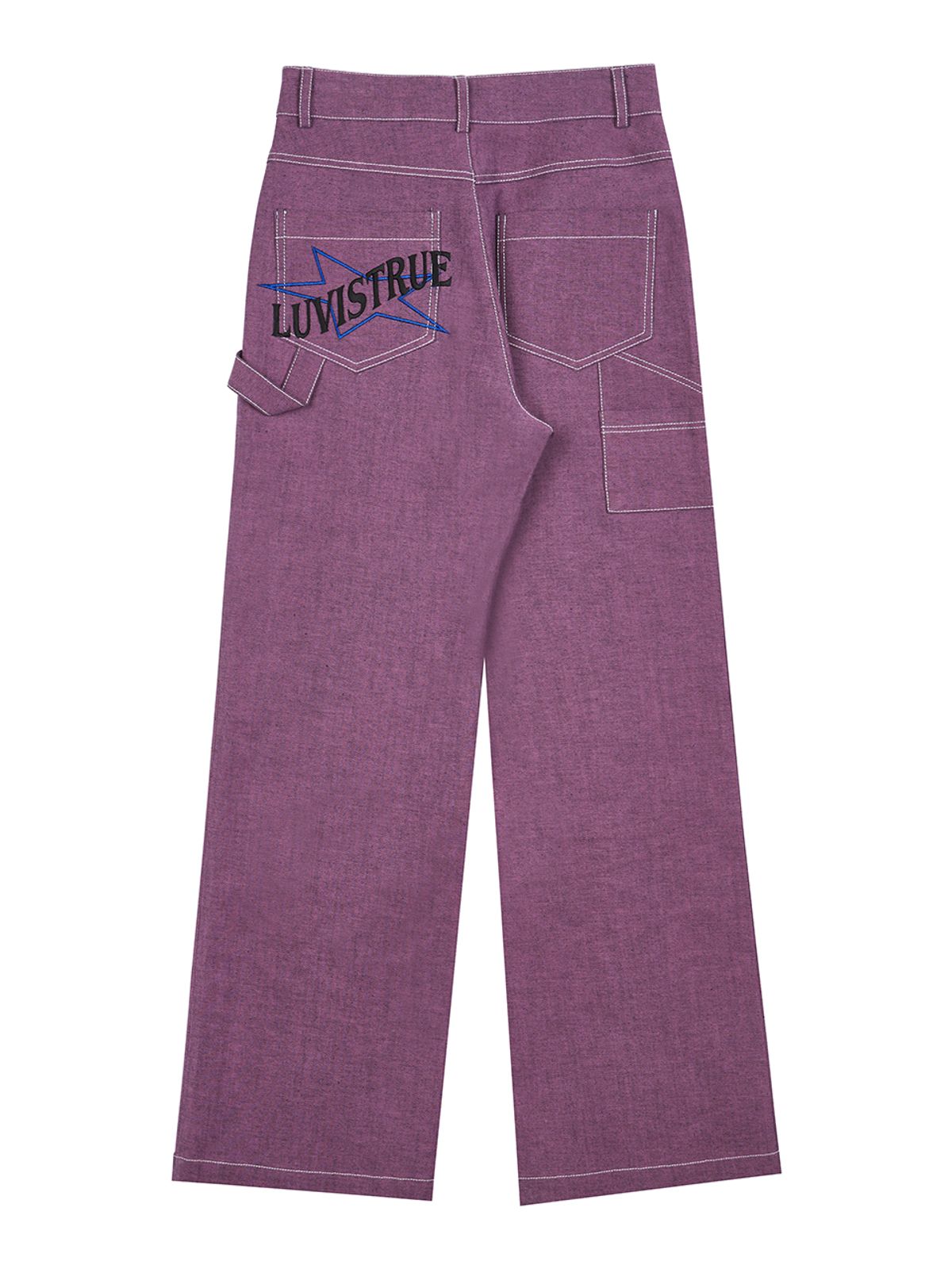 러브이즈트루(LUVISTRUE) DN STAR CARPENTER PANTS(PINK)