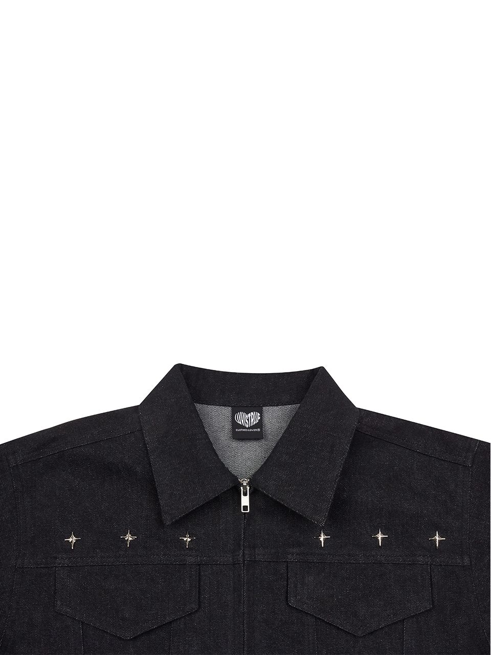 MUSINSA | LUV IS TRUE DN Cropped DENIM JACKET(BLACK)