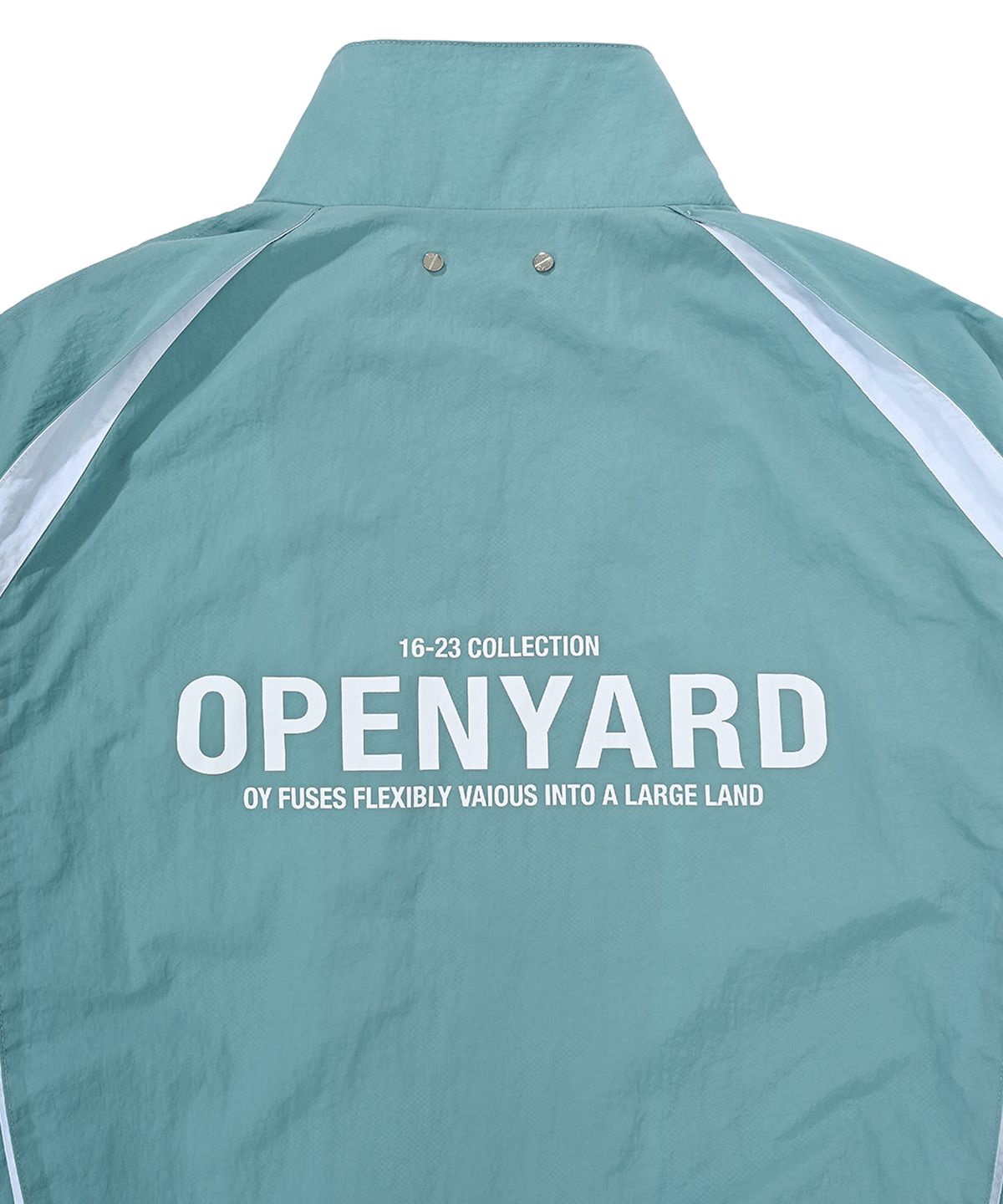 오픈야드(오와이)(OPENYARD(OY)) 턱 커브 로고 트랙 자켓-민트