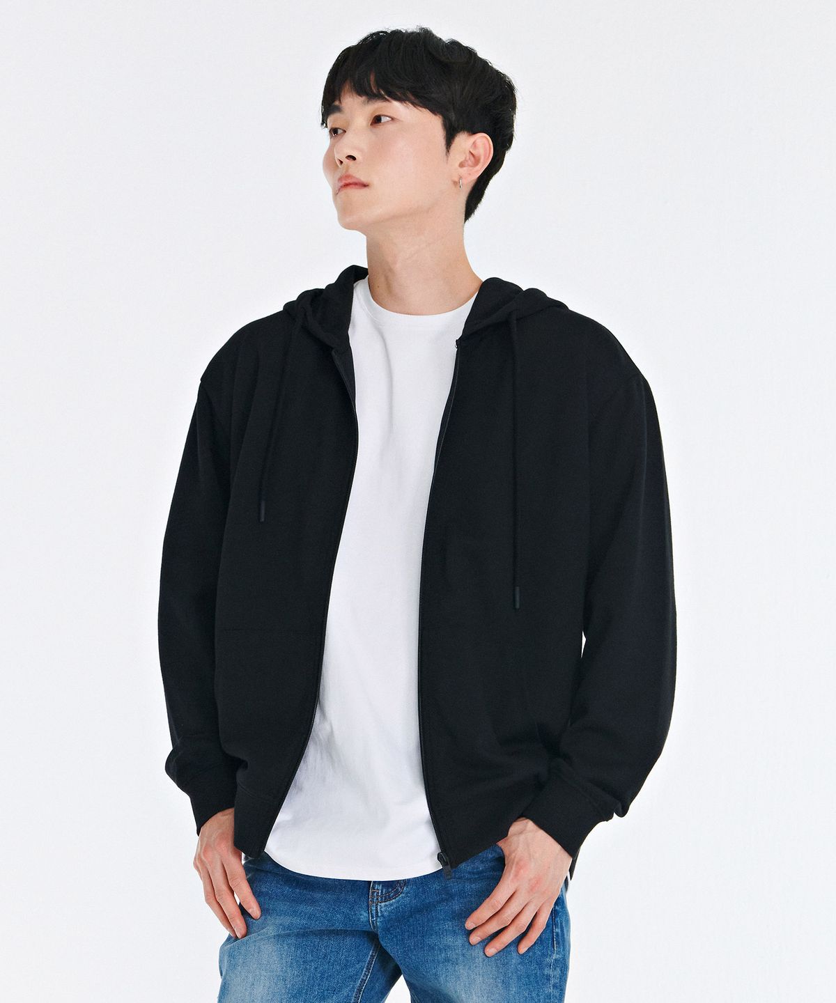 체이스컬트(CHASECULT) 공용 베이직 후드 집업 자켓-CAZU4301B03