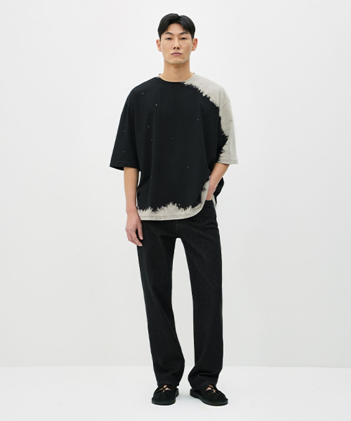 에러스익셉티드(ERRORS EXCEPTED) DP555BK 슬림 스트레이트 데님팬츠 (Black)