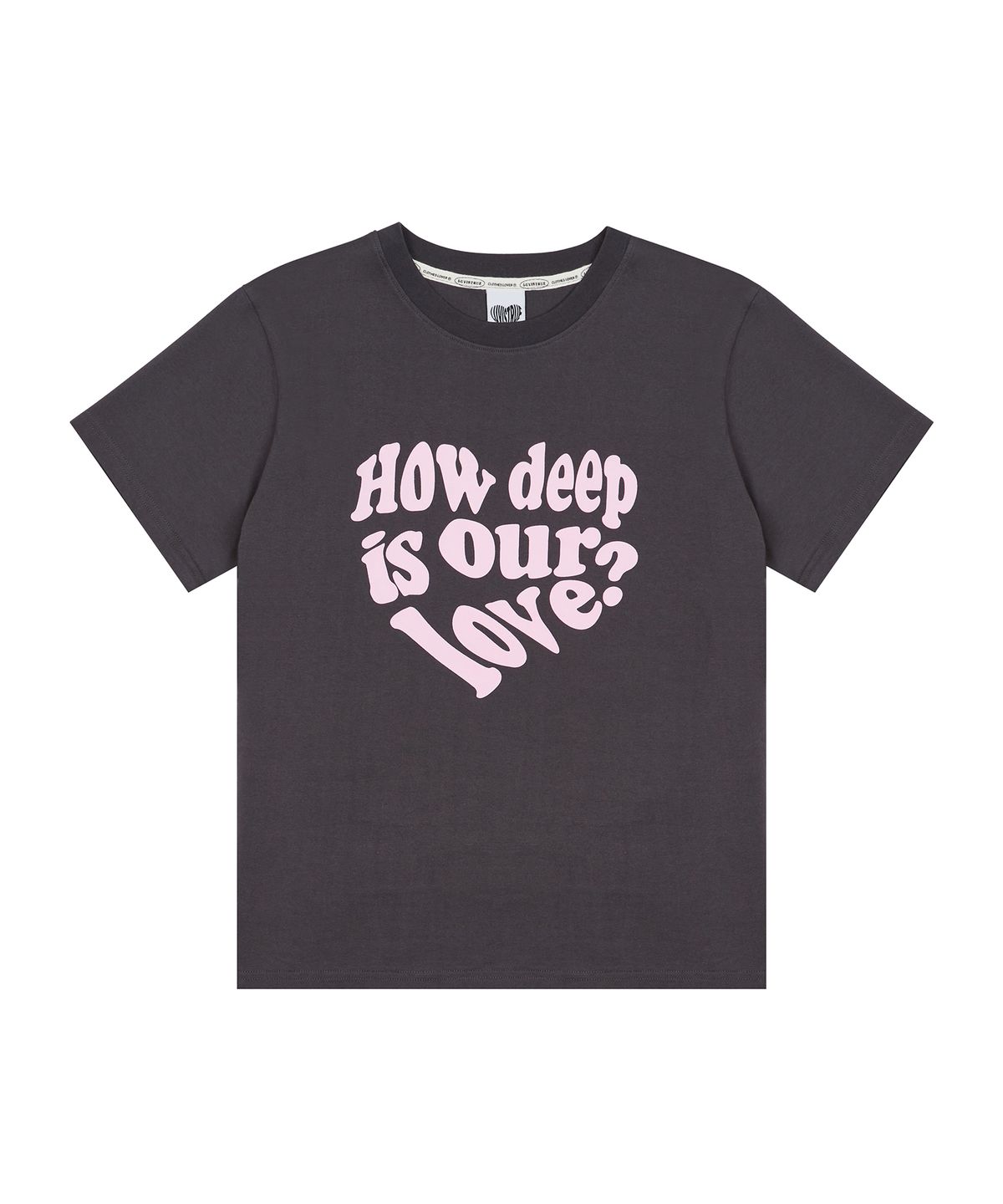러브이즈트루(LUVISTRUE) DN LUV TEE(CHARCOAL)