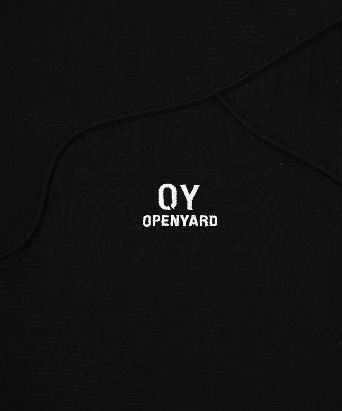 오픈야드(오와이)(OPENYARD(OY)) 웨스턴 라인 지퍼 로고 자켓-블랙