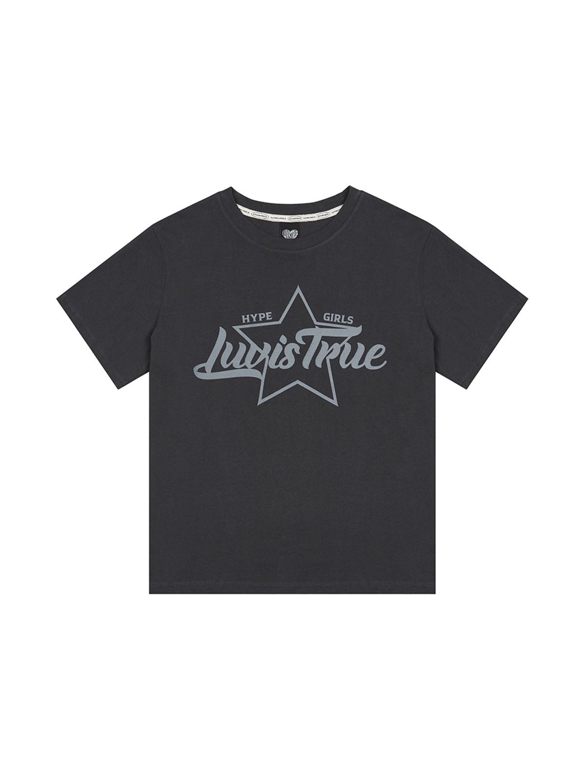 러브이즈트루(LUVISTRUE) DN STAR LOGO TEE(CHARCOAL)