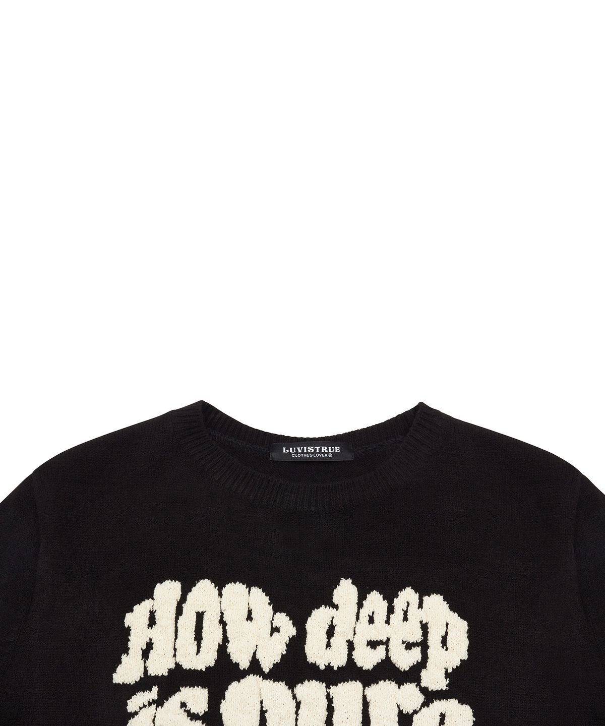 러브이즈트루(LUVISTRUE) DN BOUCLE LOVE KNIT(BLACK)