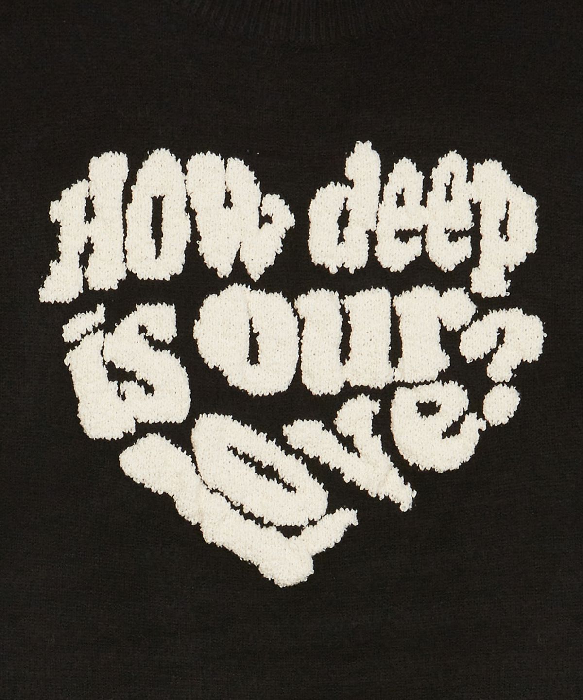러브이즈트루(LUVISTRUE) DN BOUCLE LOVE KNIT(BLACK)