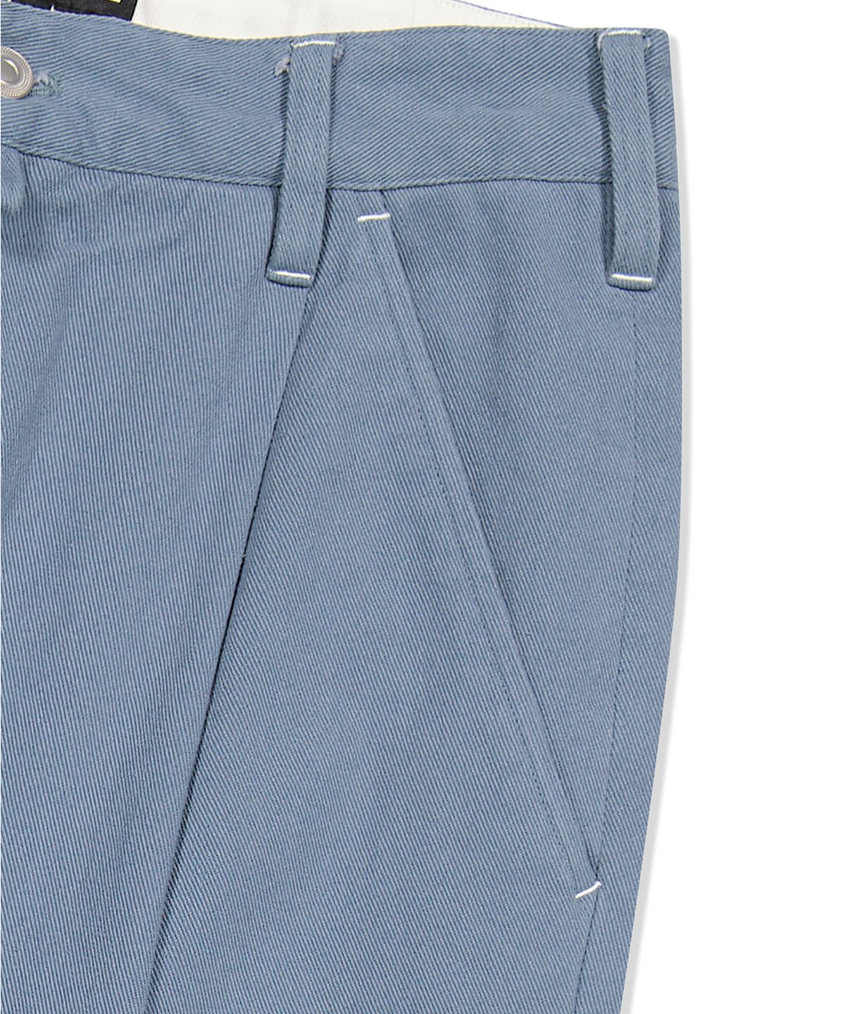 예스아이씨(YESEYESEE) Broad One Tuck Cotton Twill Pants Dark Blue