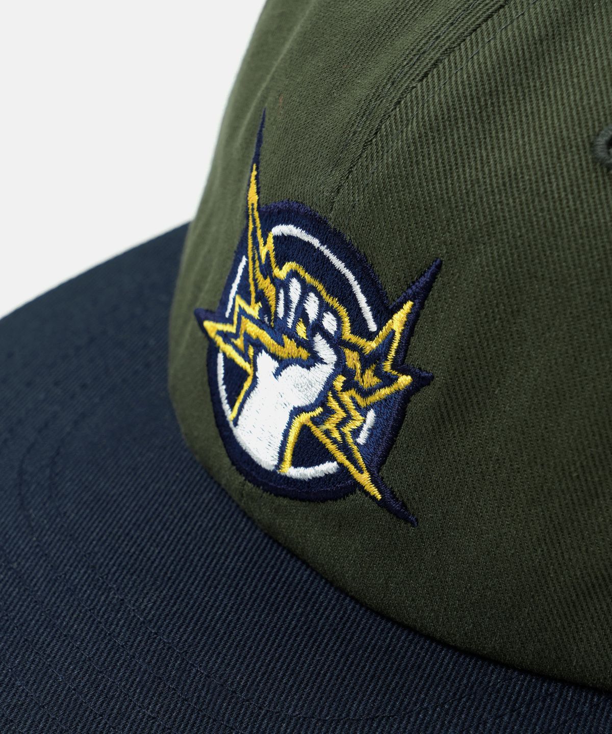프리즘웍스(FRIZMWORKS) ELECTRICITY M-BADGE BALL CAP _ OLIVE