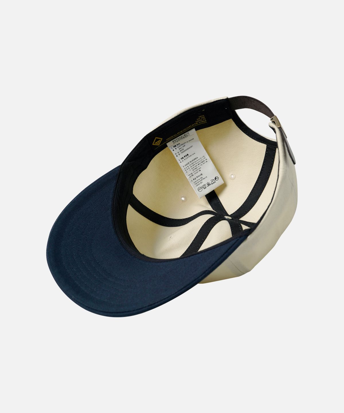 프리즘웍스(FRIZMWORKS) ELECTRICITY M-BADGE BALL CAP _ BEIGE