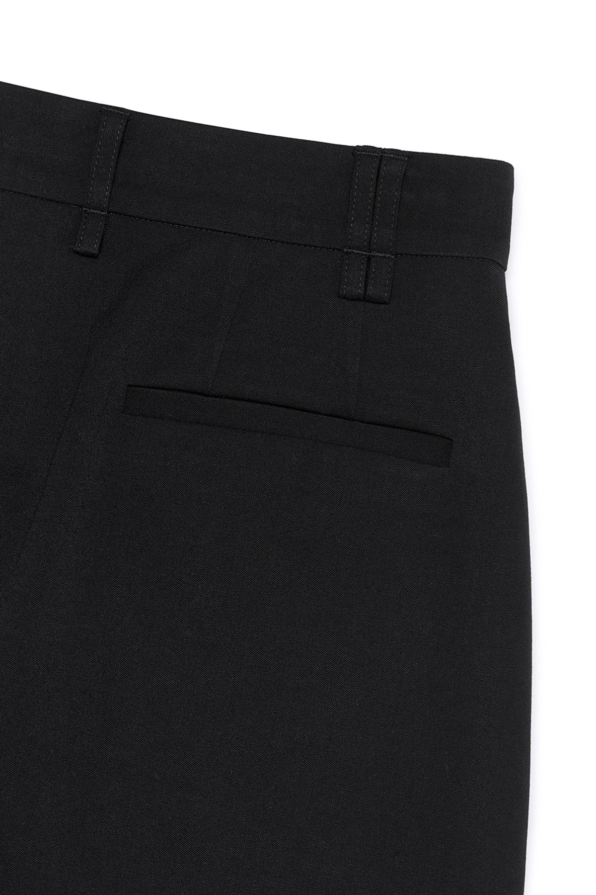 커렌트(CURRENT) ASSYMETRIC WRAP MIDI SKIRT [BLACK]