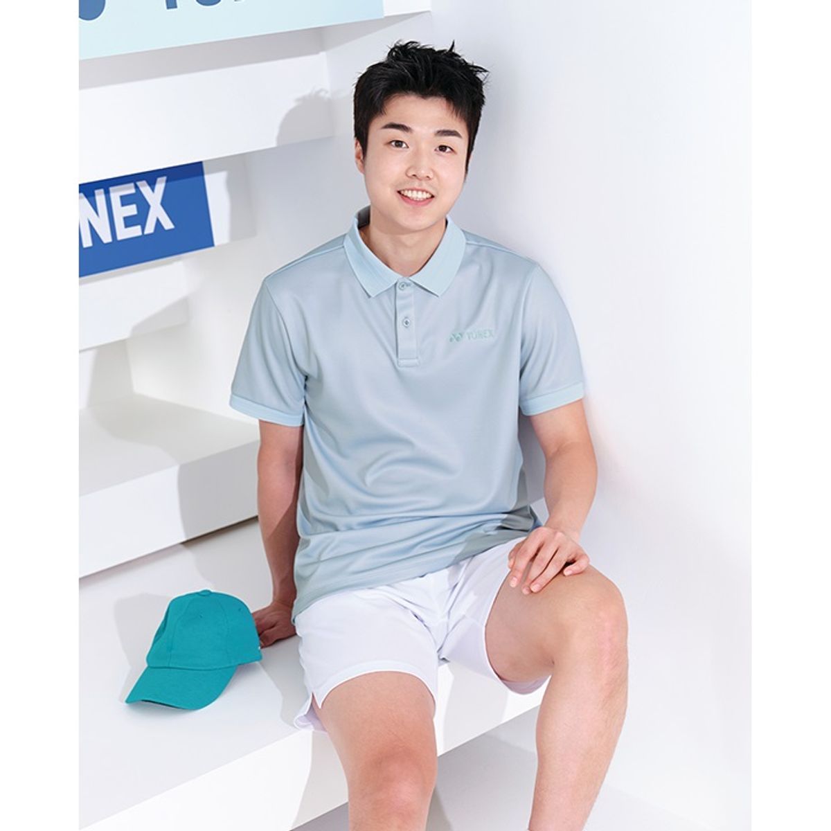 요넥스(YONEX) 231TS051U 블루그레이 공용 뉴핏 카라 티셔츠