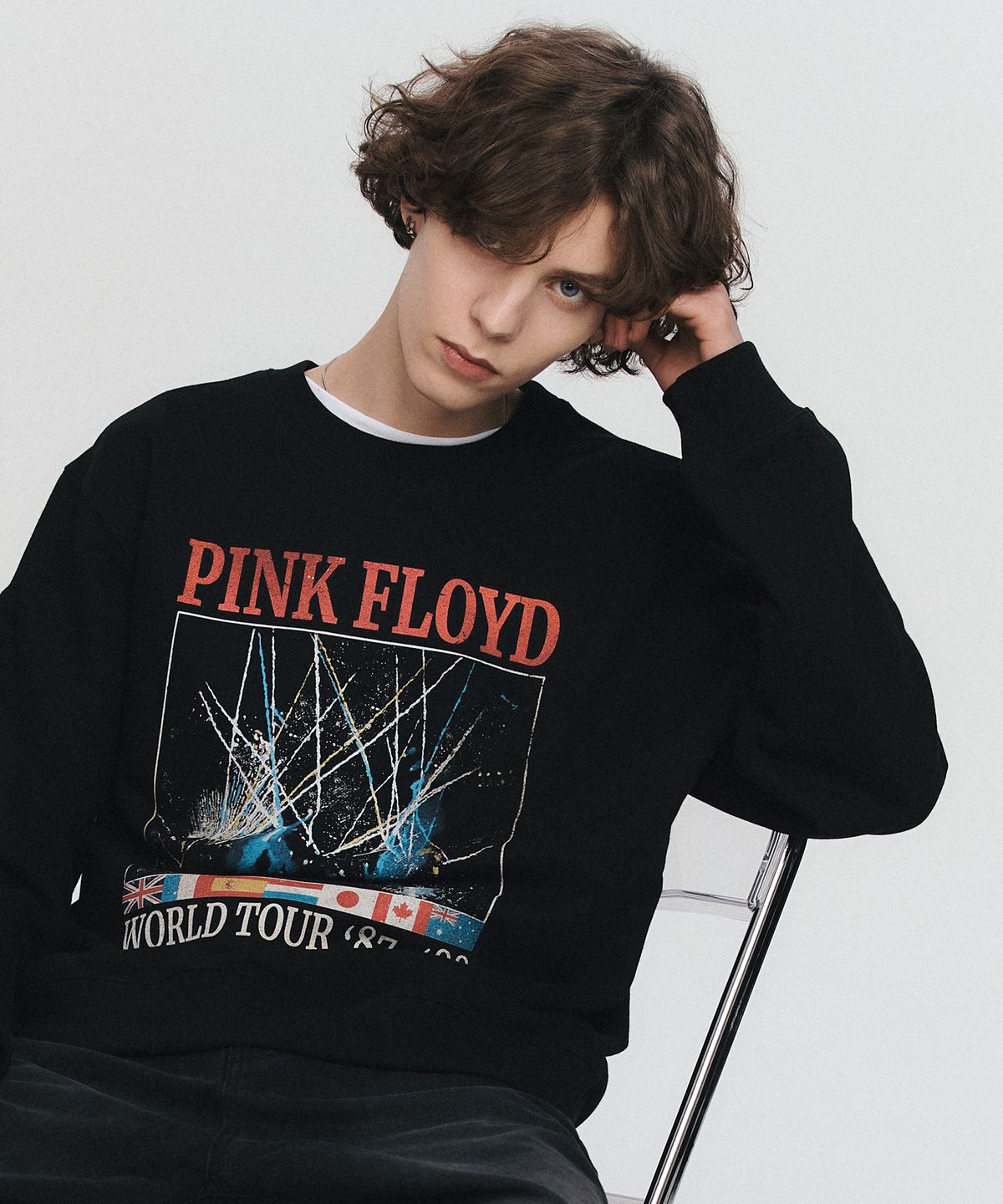 브라바도(BRAVADO) Pink Floyd World Tour Sweatshirt BK (BRENT2342)