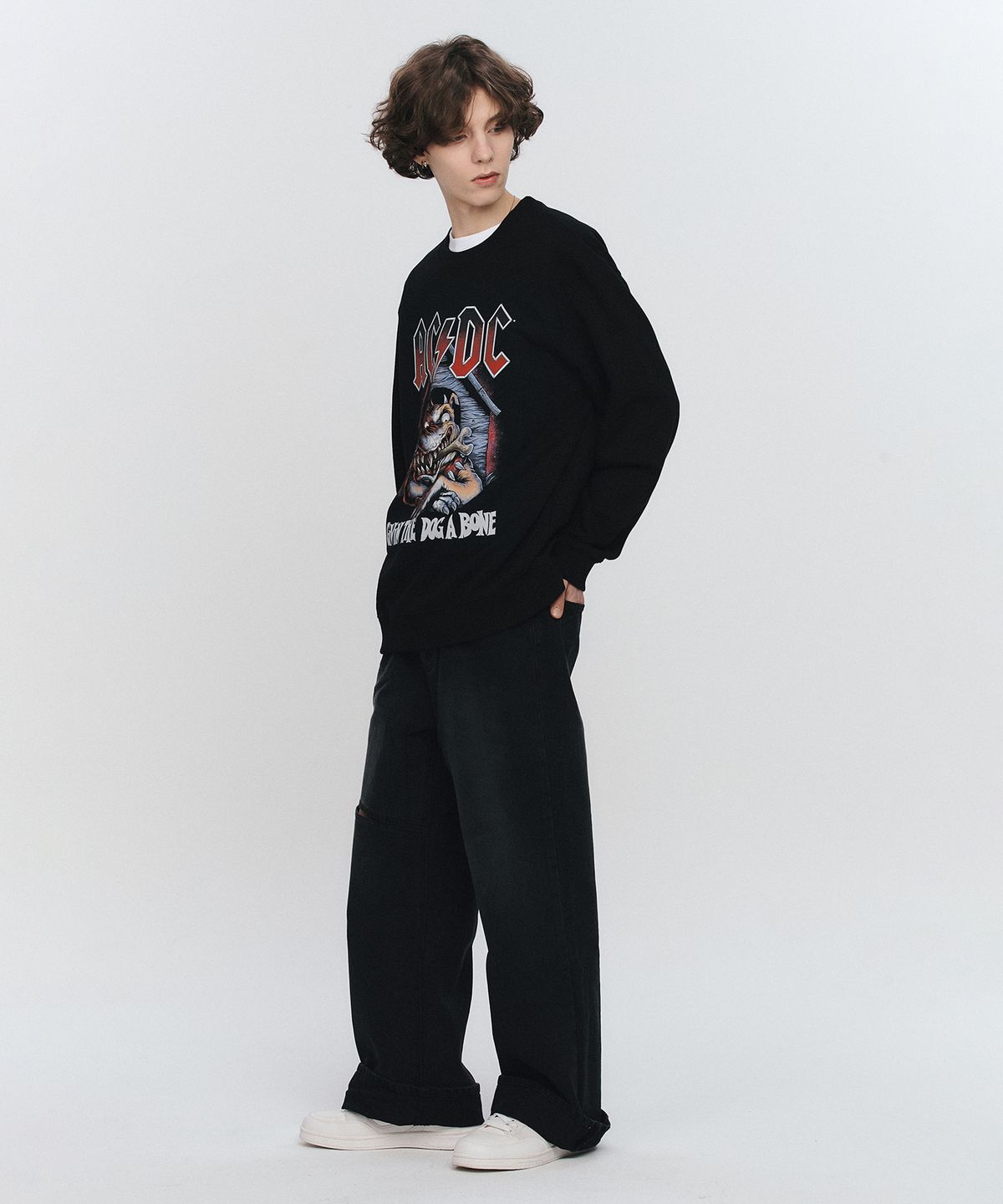 브라바도(BRAVADO) ACDC Dog A Bone 2 Sweatshirt BK (BRENT2327)