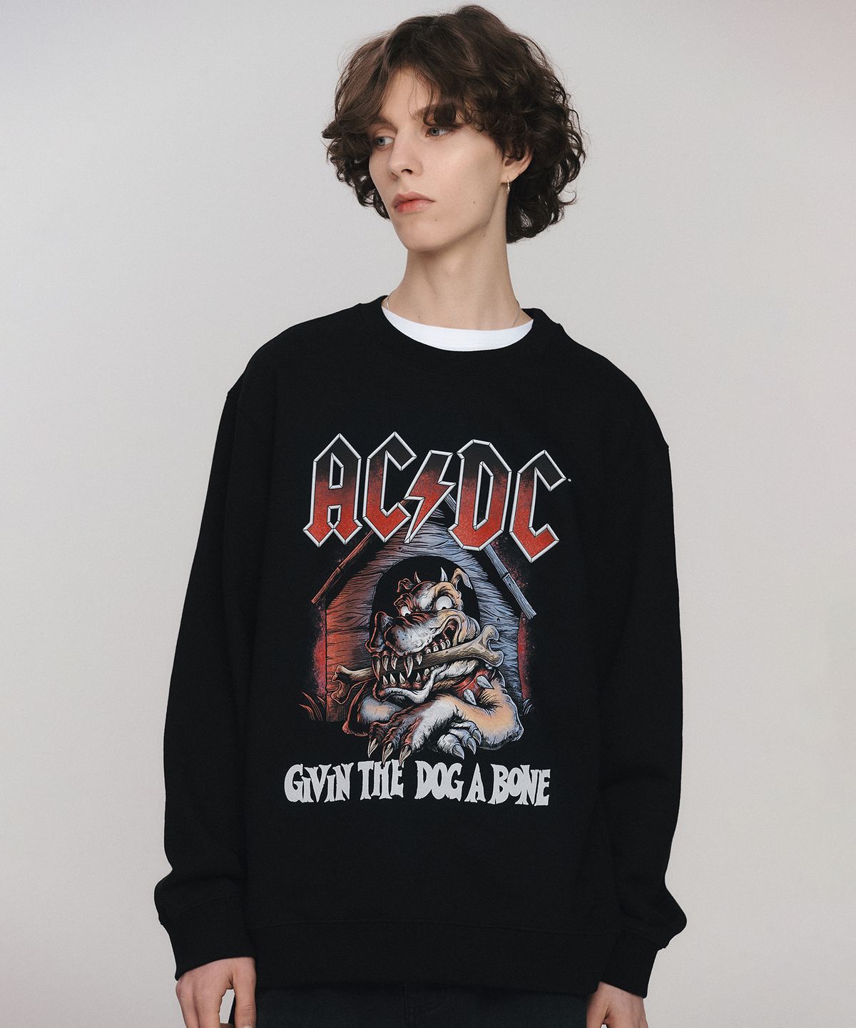 브라바도(BRAVADO) ACDC Dog A Bone 2 Sweatshirt BK (BRENT2327)