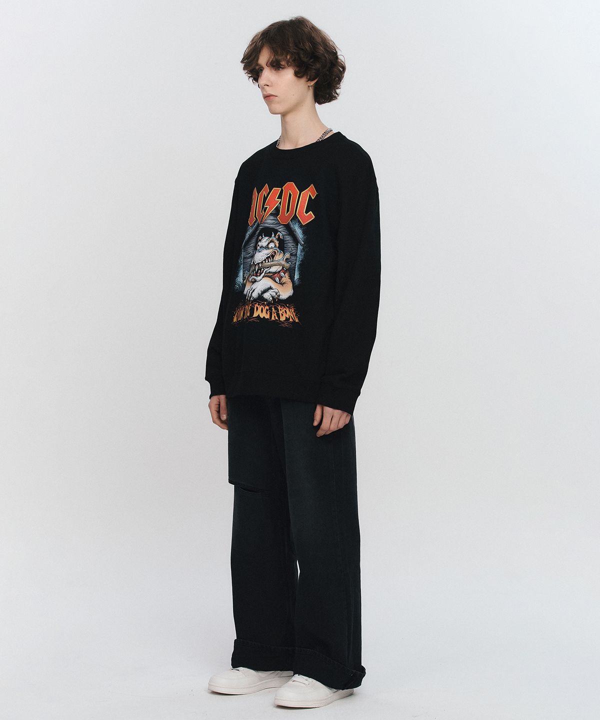 브라바도(BRAVADO) ACDC Dog A Bone 1 Sweatshirt BK (BRENT2324)