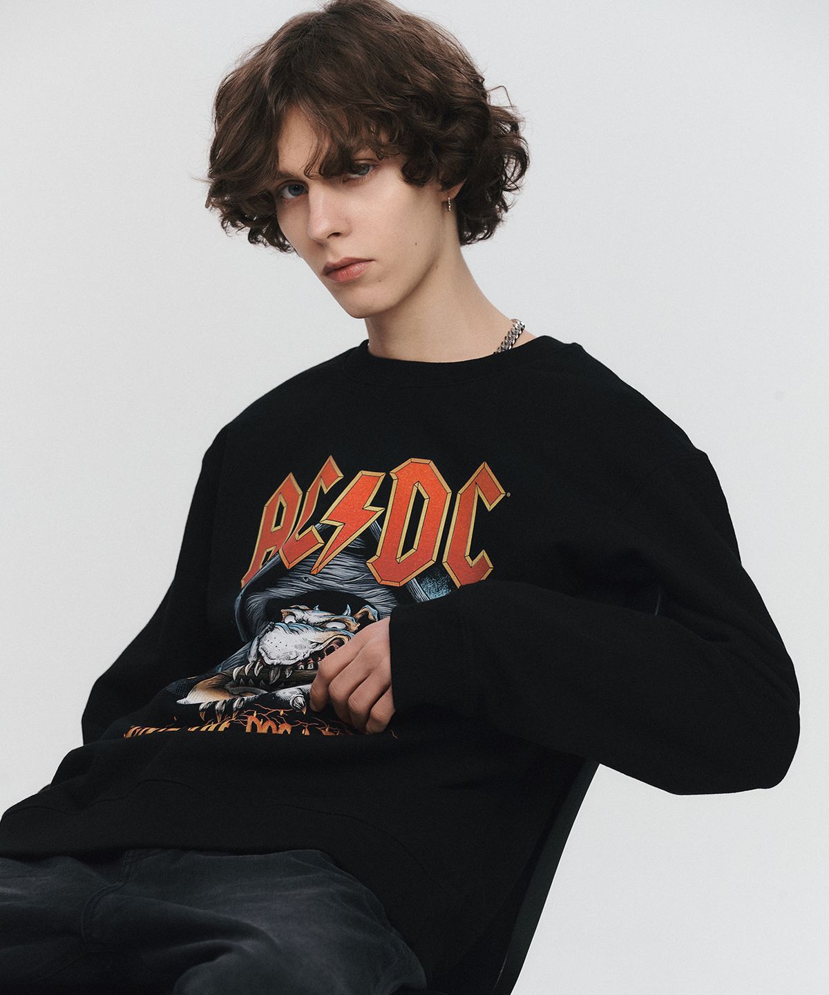 브라바도(BRAVADO) ACDC Dog A Bone 1 Sweatshirt BK (BRENT2324)
