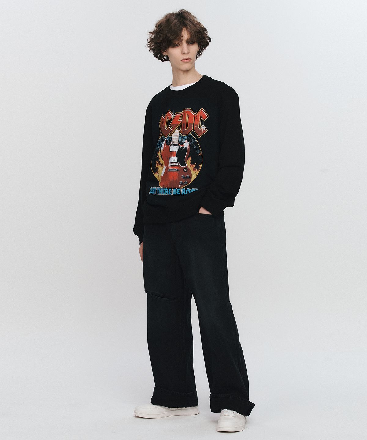 브라바도(BRAVADO) ACDC Let There Be Rock Sweatshirt BK (BRENT2318)