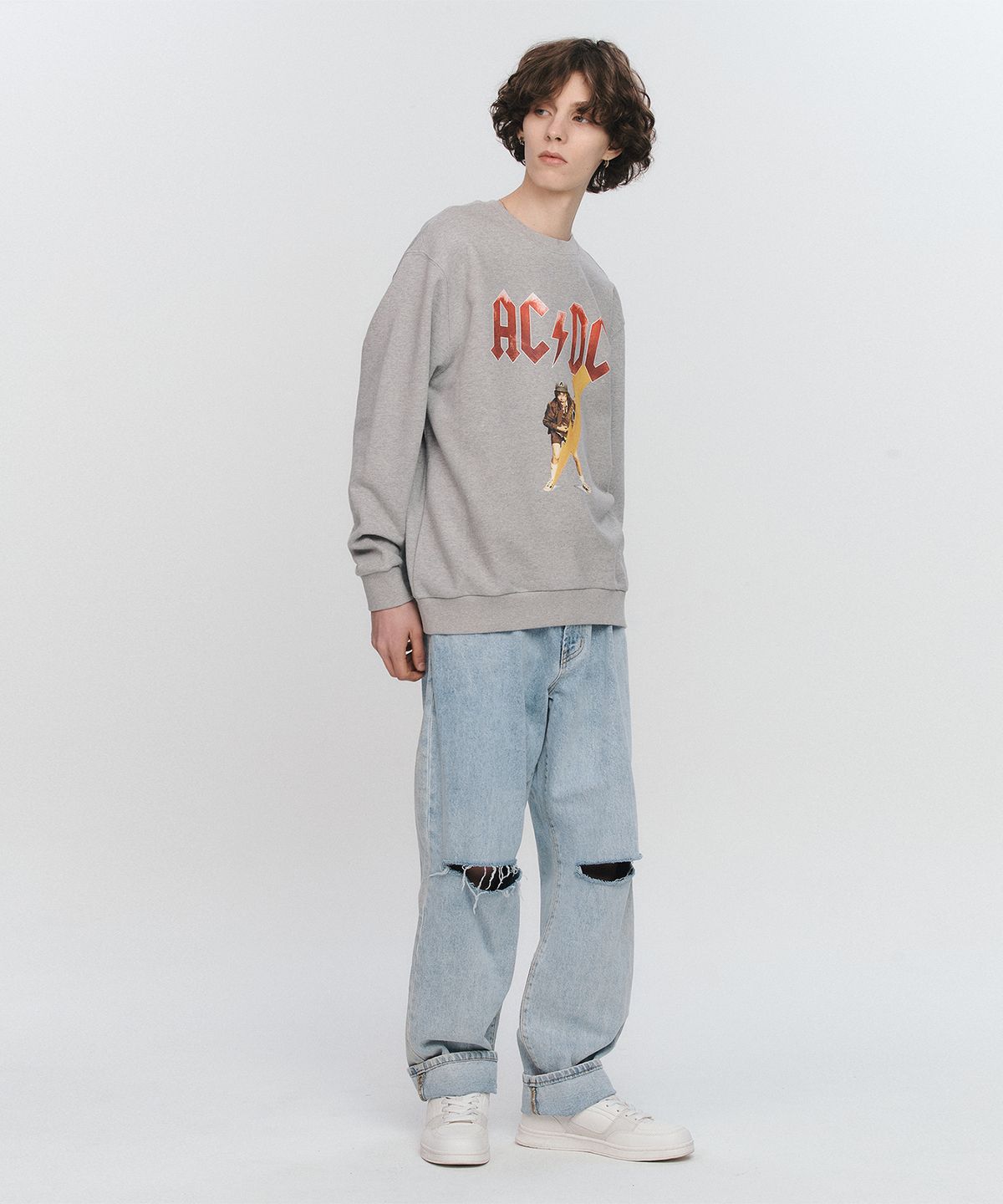 브라바도(BRAVADO) ACDC Angus Sweatshirt GY (BRENT2313)
