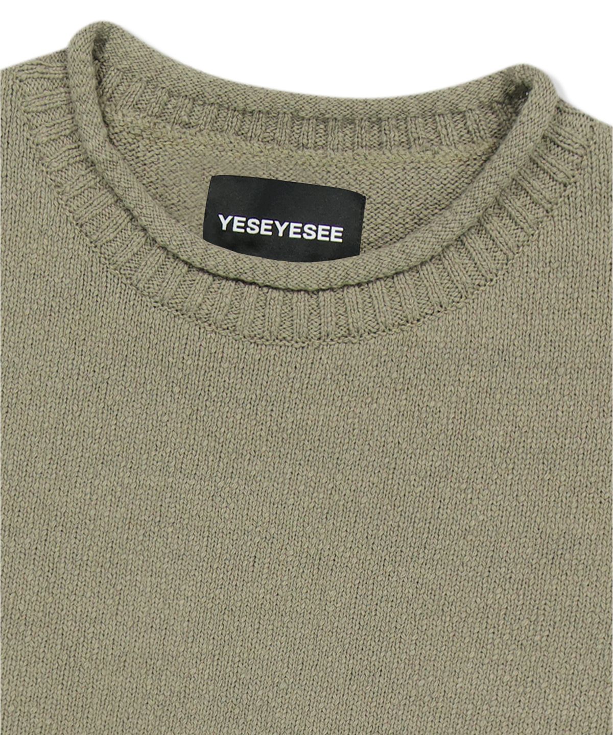 예스아이씨(YESEYESEE) Y.E.S Fisherman Sweater Khaki