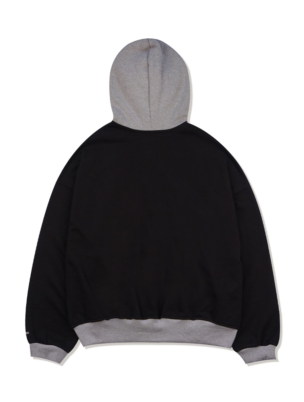 라 메종 스튜디오(LA MAISON STUDIO) UNISEX 투웨이 투톤 드롭핏 후드집업 블랙(FCD1ZP101M)