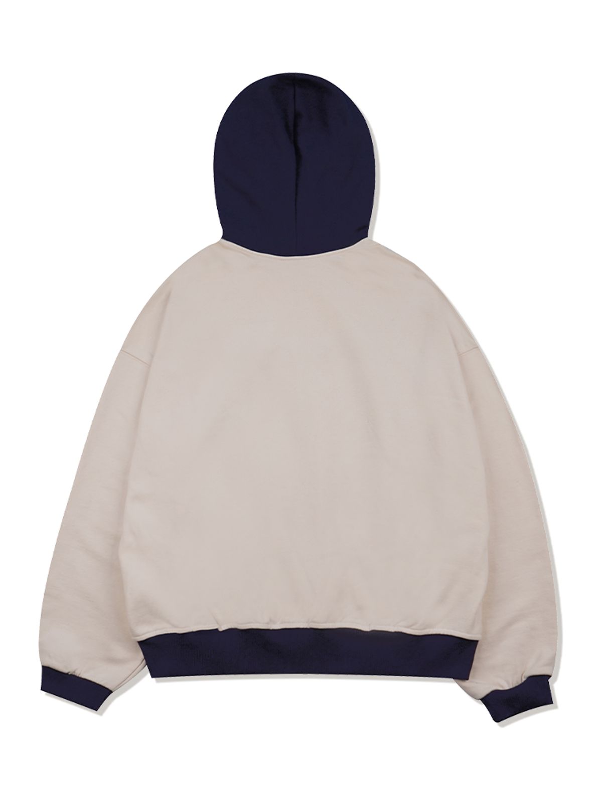 라 메종 스튜디오(LA MAISON STUDIO) UNISEX 투웨이 투톤 드롭핏 후드집업 크림(FCD1ZP101M)