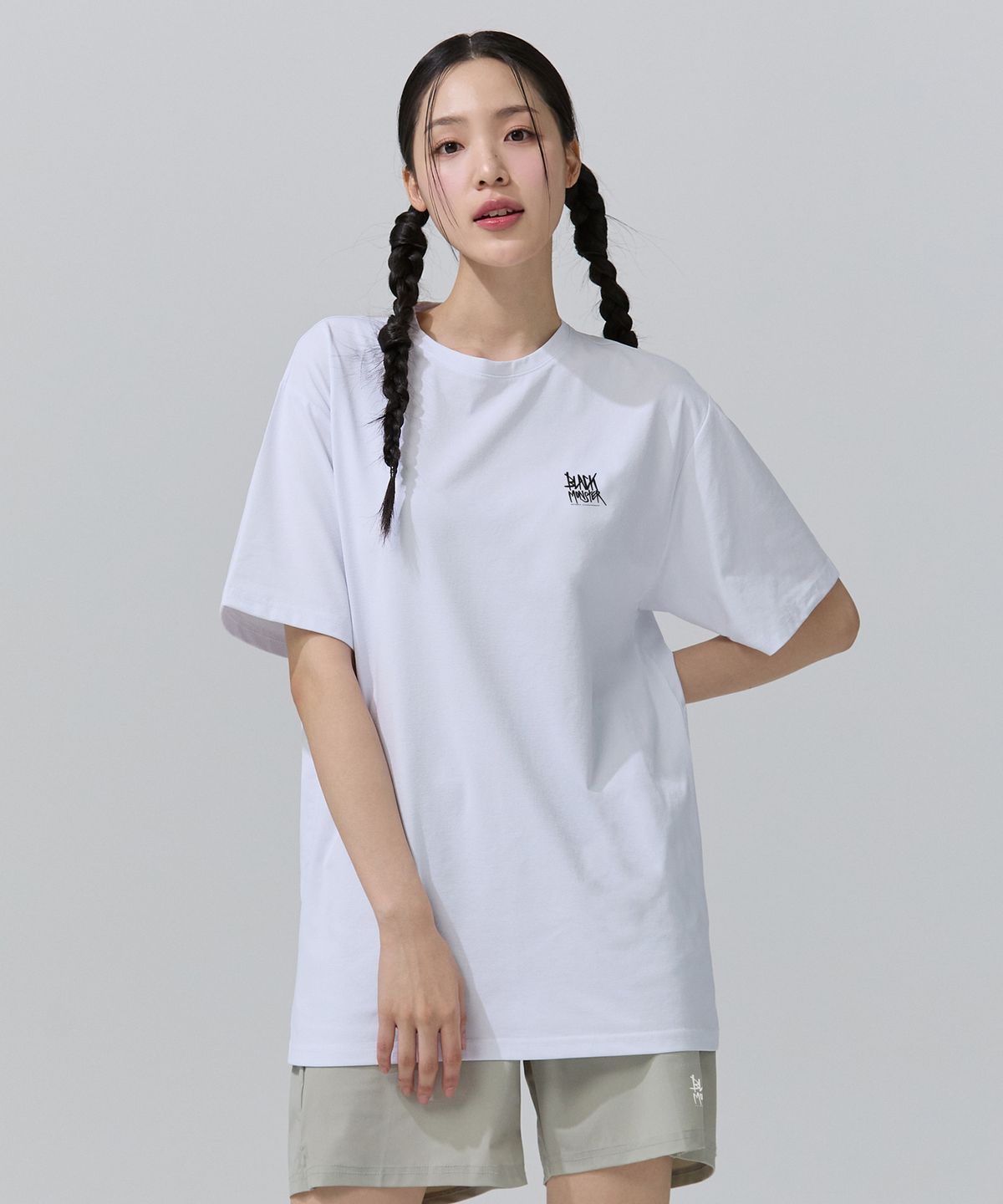 블랙몬스터핏(BLACK MONSTER FIT) 러닝 소로나  반팔 (WHITE) / BM220119