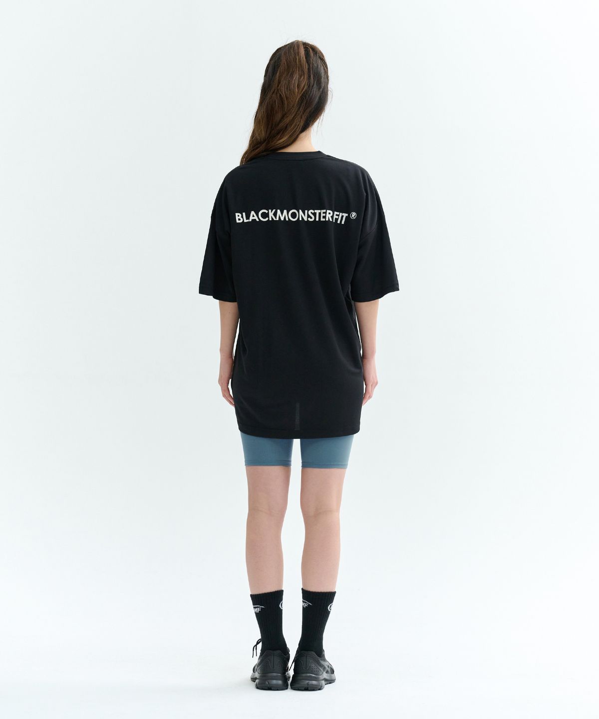블랙몬스터핏(BLACK MONSTER FIT) 기능성 쿨에버 오버핏 반팔 티셔츠 (BLACK) / BM200214