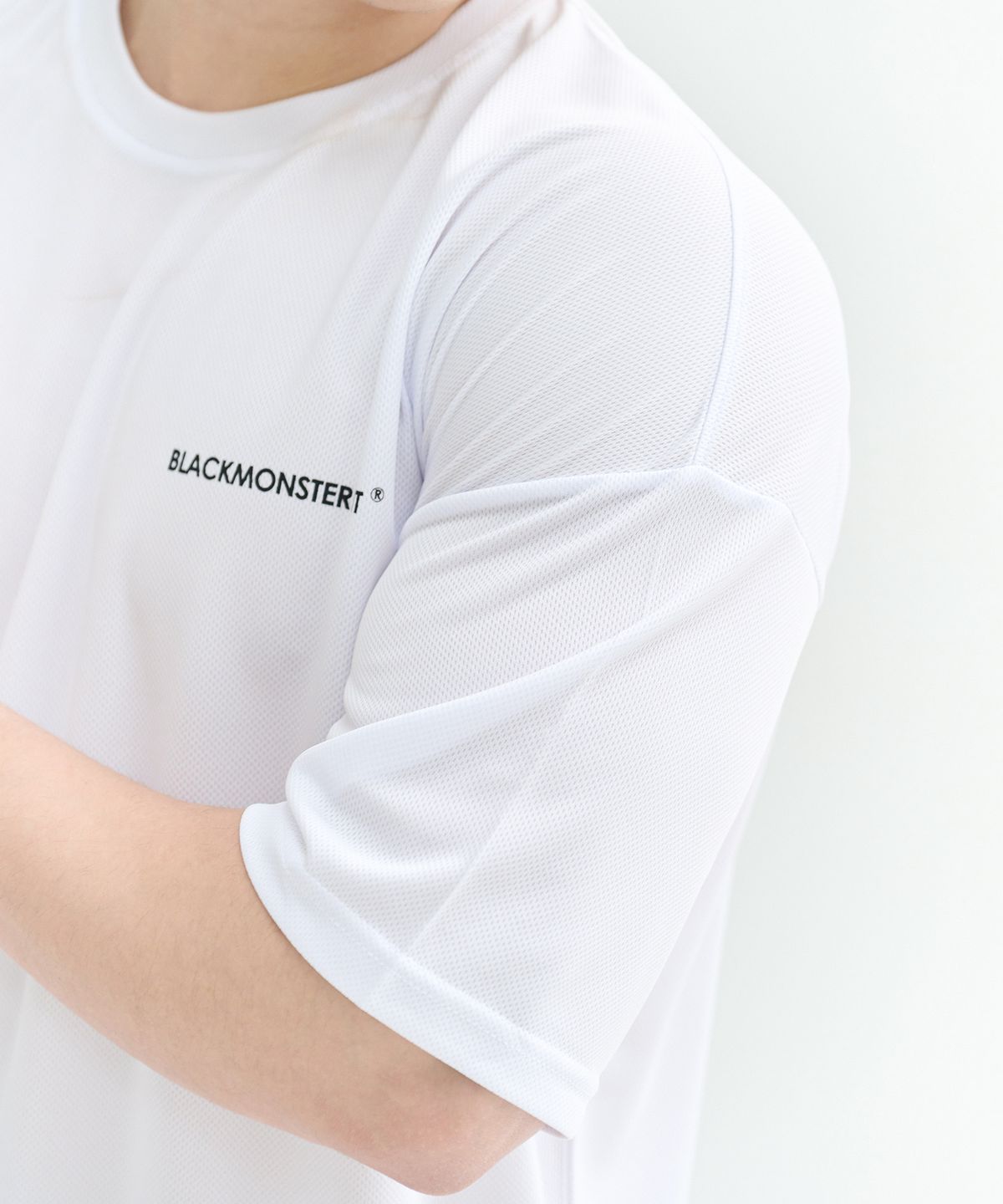 블랙몬스터핏(BLACK MONSTER FIT) 기능성 쿨에버 오버핏 반팔 티셔츠 (WHITE) / BM200214