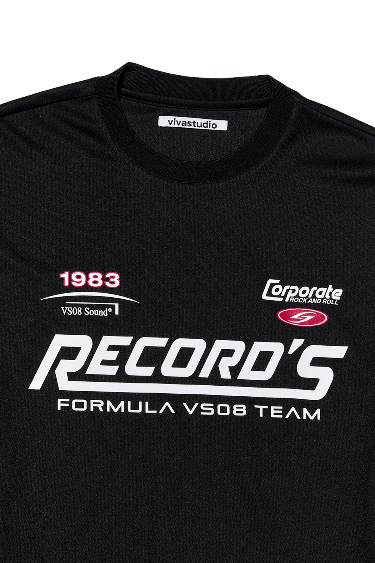 비바스튜디오(VIVASTUDIO) RACING JERSEY L/S TEE [BLACK]